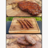 gravering van een koe op een BBQ serveerplank